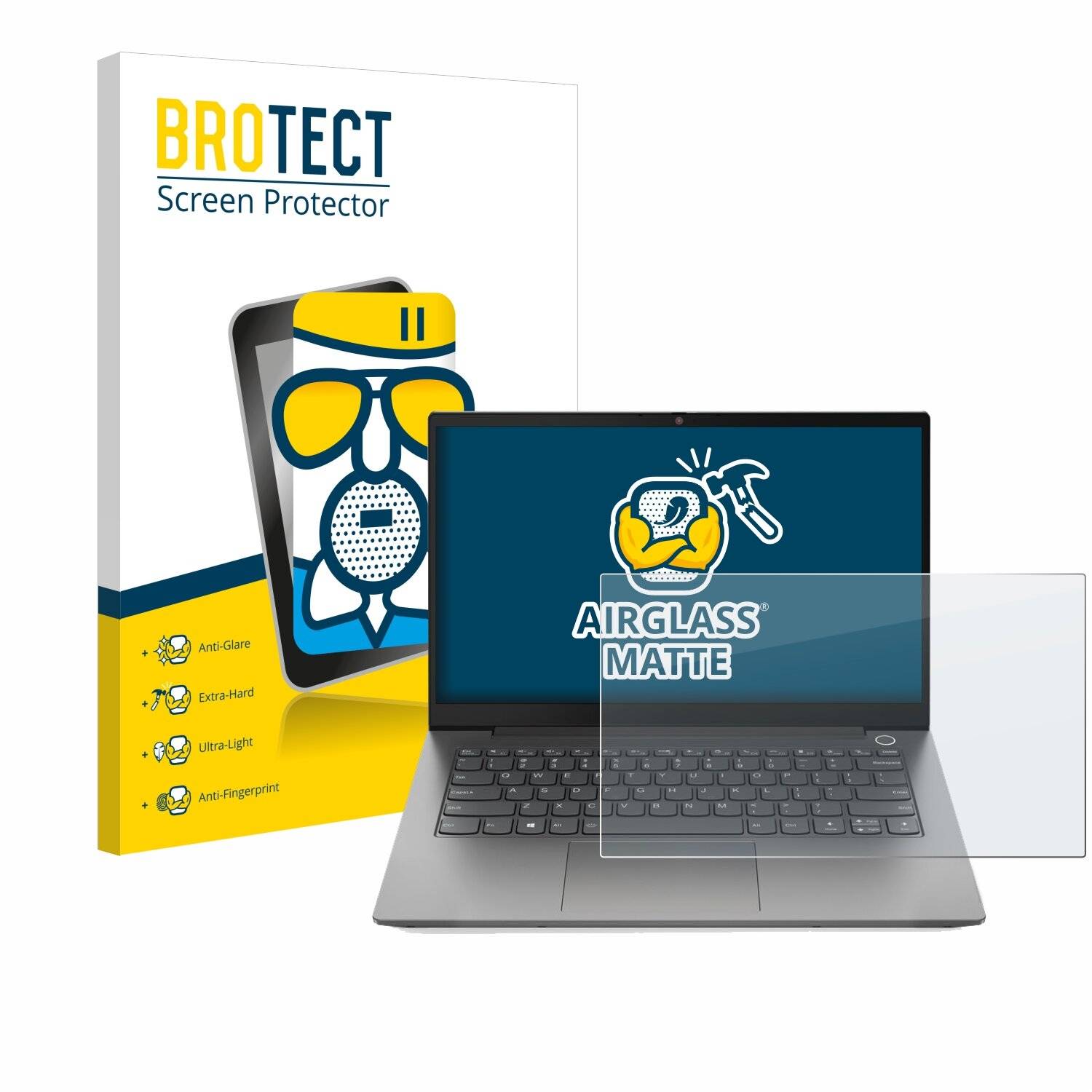 BROTECT AirGlass Matt Glas Panzer Folie für Lenovo ThinkBook 14 Gen