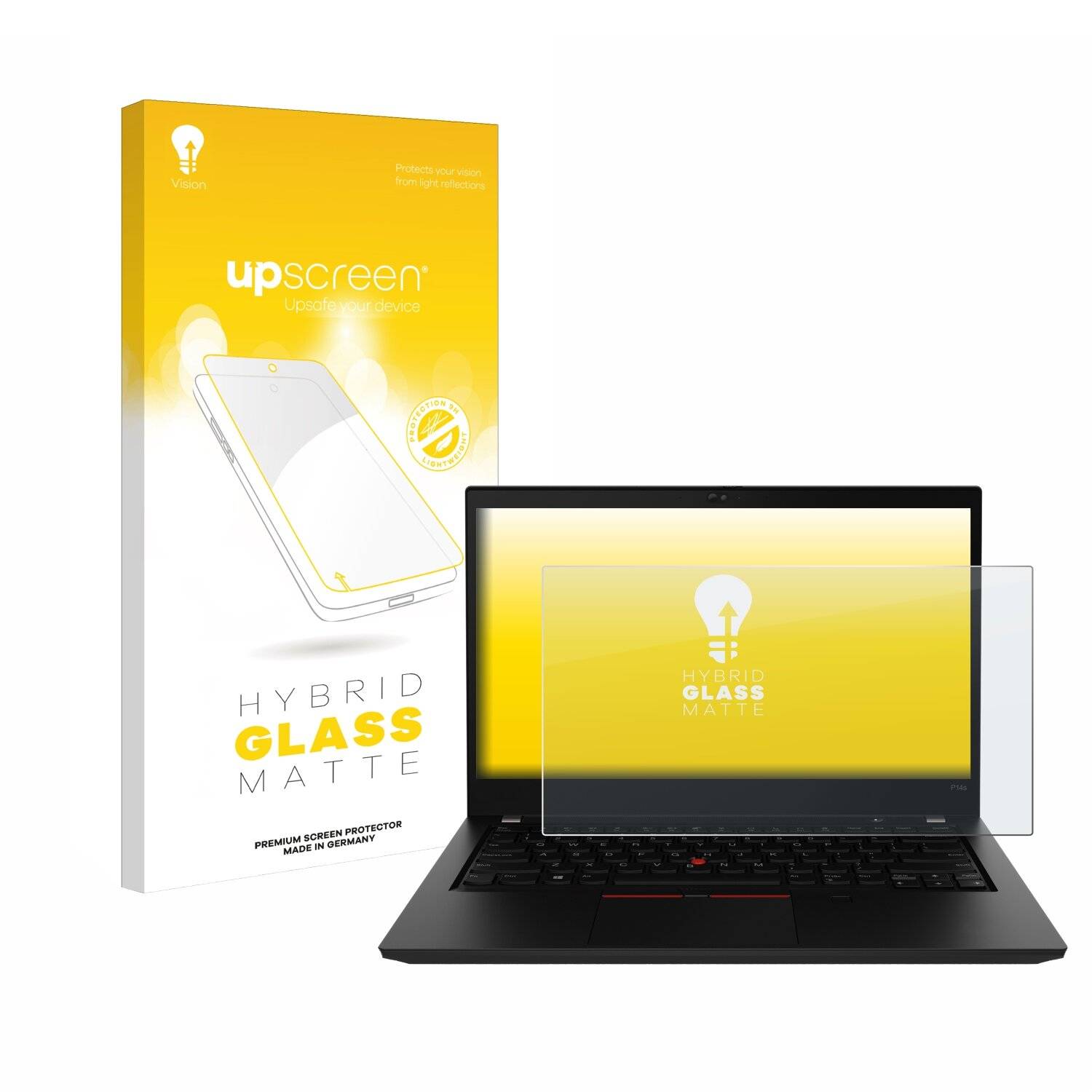 upscreen Hybrid Glas Matt Panzer-Folie für Lenovo ThinkPad P14s Gen