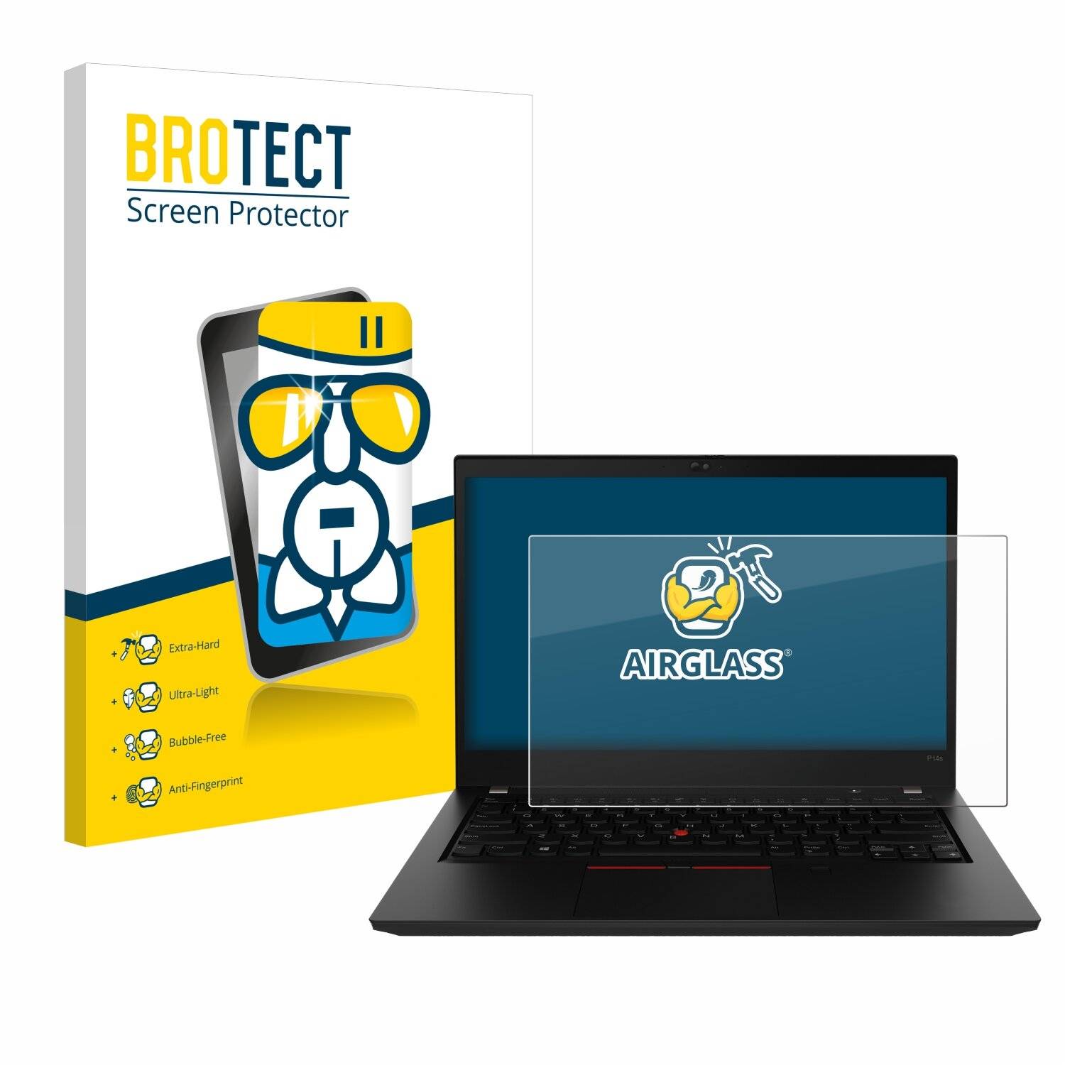 BROTECT AirGlass Glas Panzer-Folie für Lenovo ThinkPad P14s Gen 2 -