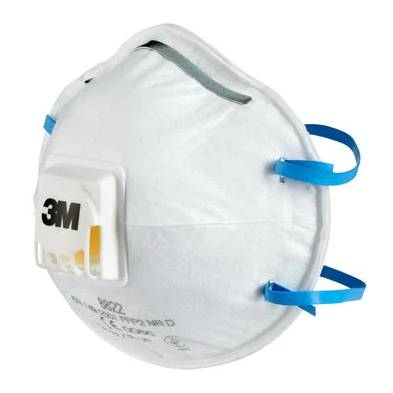 3M Maske für Hand- und Maschinenschleifen 8822 - FFP2 - Halbmasken-Atemgerät - Luftreinigendes Atemgerät - FFP2 - Konstruktion - Gas & oil - Indust