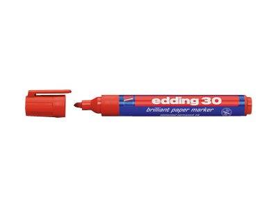 edding 30 brilliant paper - Marker - permanent - Schwarz, Rot, Blau, Grün - Wasserbasierte Pigmenttinte - 1.5-3 mm (Pack