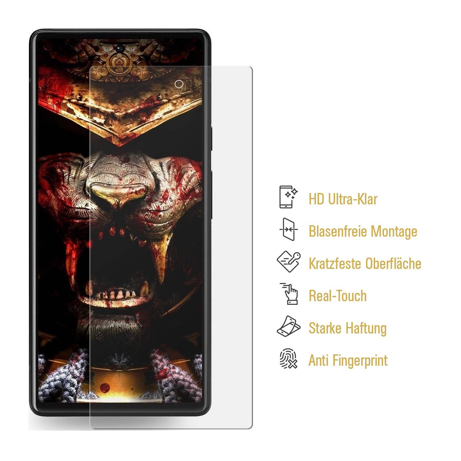 4x Flexibles Nano-Glas für Google Pixel 7 Pro FULL CURVED Displayschutz Schutzfolie 3D KLAR Panzerglas Panzerglasfolie schutzglas
