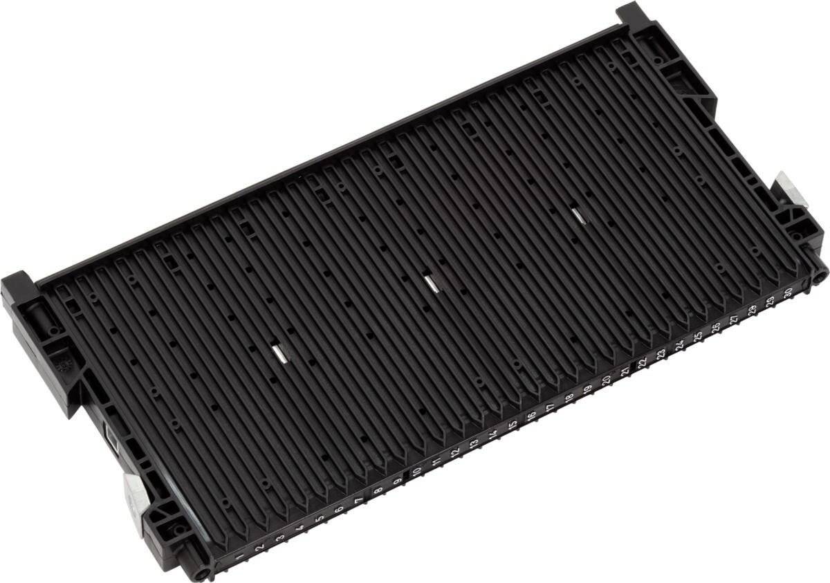 ESD-Nutenwand 400, 355x22/32x180mm, mit Bodenstopp Typ 032, verstärkt, schwarz