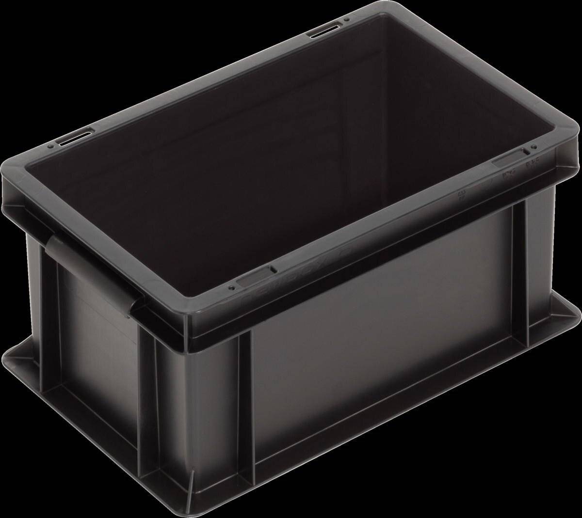 ESD Behälter New Box NB MC, Muschelgriffe, schwarz, 300 x 200 x 147 mm