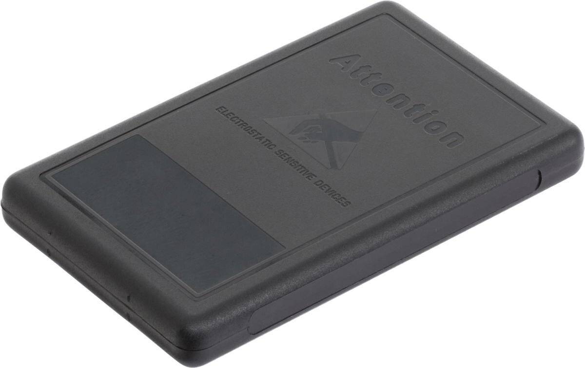ESD Scharnierdose FTB MC, schwarz, 190 x 112 x 20 mm