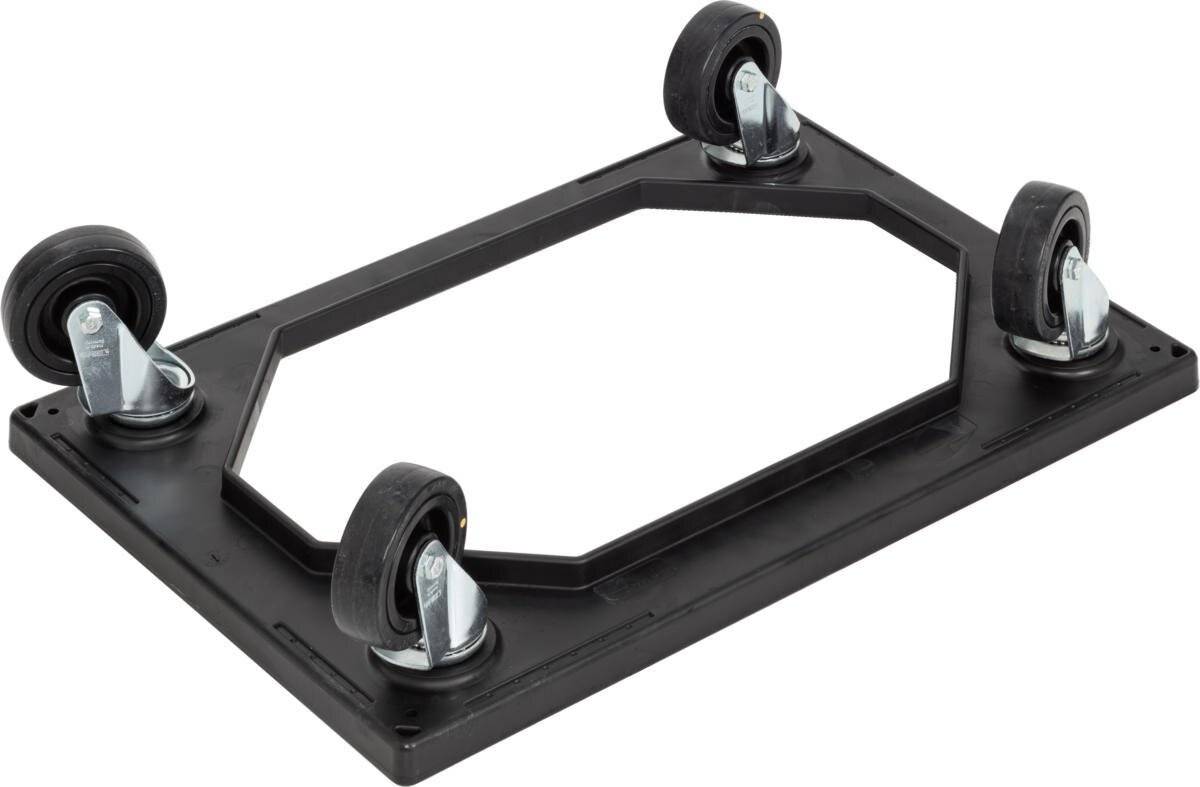 ESD-Transportroller, 620x420x170mm, mit Kunststoffrollen, offen, schwarz