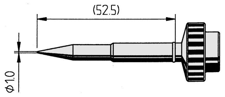 Lötspitze gerade, bleistiftspitz, 1,0 mm, 10er Pack