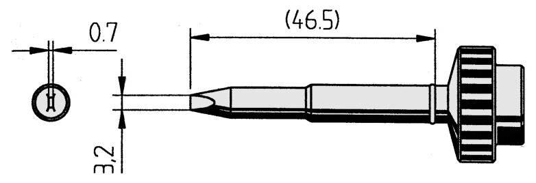 Lötspitze gerade, meißelförmig, 3,2 mm, 10er Pack