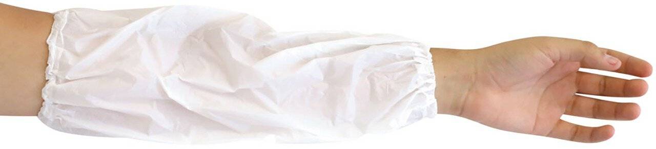 Hygobase PE-Schutzärmel ECO, weiß, maschinell 20my, 40cm, VPE: 100 Stück