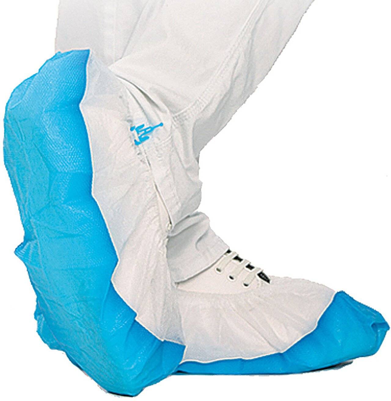 Hygostar Überschuh mit CPE Laufsohle, weiß/blau 70 Stück/Pack, 44cm, für HYGOMAT