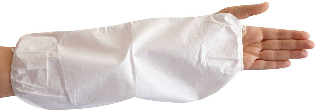 Hygostar Schutzärmel Microporous, weiß 41cm, Daumenloch, VPE: 100 Stück