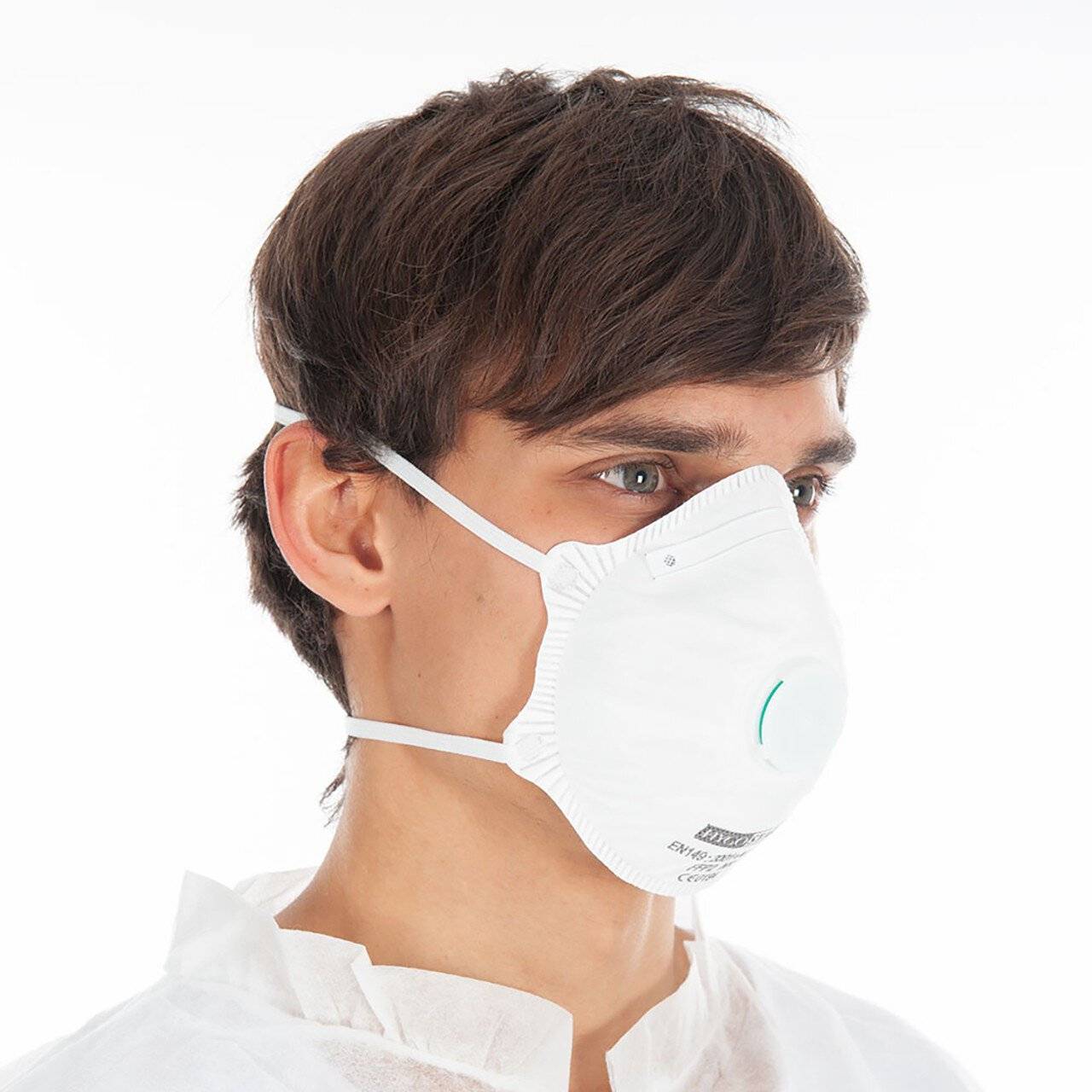 Hygostar Dolomit FFP2 D Schutzmaske, mit Ventil, weiß, VPE: 20 Stück