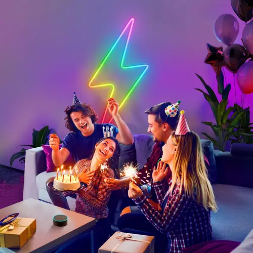 GOVEE LED-Strip, RGBIC Neon Rope, EEK: G, Wi-Fi dimmbar, 2 m GOVEE LED-Strip, RGBIC Neon Rope, EEK: G, Wi-Fi dimmbar, 2 m