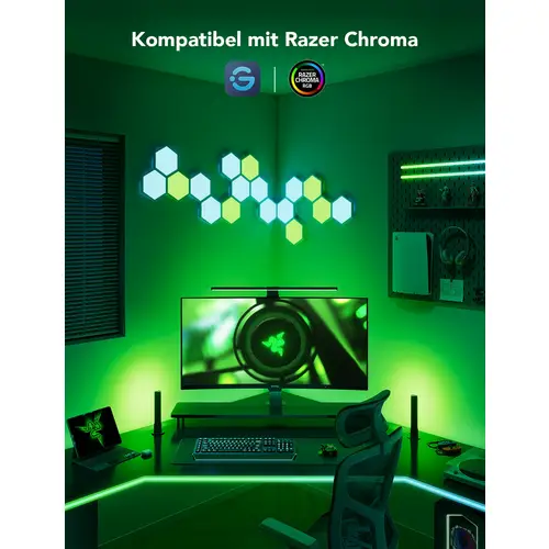 GOVEE LED-Leuchten-Kit für 27...34" PC Monitore, EEK: G, Wi-Fi, Bluetooth GOVEE LED-Leuchten-Kit für 27...34" PC Monitore, EEK: G, Wi-Fi, Bluetooth