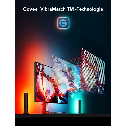 GOVEE LED-Leuchten-Kit für 27...34" PC Monitore, EEK: G, Wi-Fi, Bluetooth GOVEE LED-Leuchten-Kit für 27...34" PC Monitore, EEK: G, Wi-Fi, Bluetooth