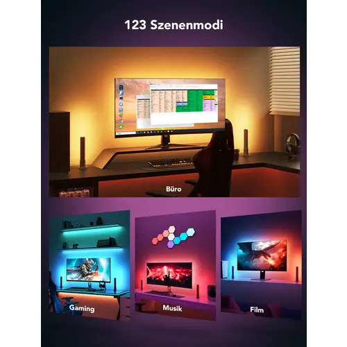GOVEE LED-Leuchten-Kit für 27...34" PC Monitore, EEK: G, Wi-Fi, Bluetooth GOVEE LED-Leuchten-Kit für 27...34" PC Monitore, EEK: G, Wi-Fi, Bluetooth