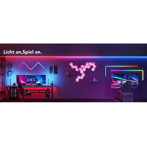 GOVEE LED-Wandleuchte Glide Wall Light (4+1), EEK: G, smart, RGB, dimmbar, weiß GOVEE LED-Wandleuchte Glide Wall Light (4+1), EEK: G, smart, RGB, dimmbar, weiß