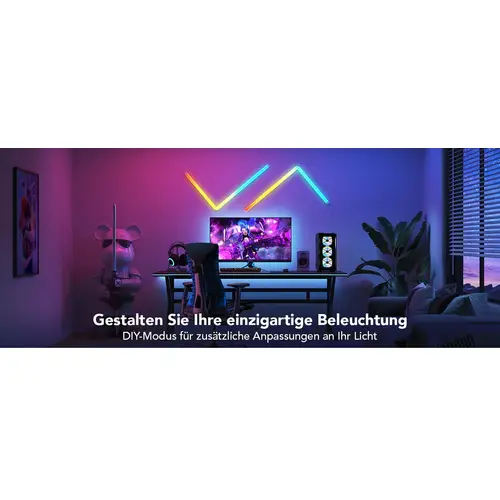 GOVEE LED-Wandleuchte Glide Wall Light (4+1), EEK: G, smart, RGB, dimmbar, weiß GOVEE LED-Wandleuchte Glide Wall Light (4+1), EEK: G, smart, RGB, dimmbar, weiß