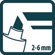 Permanentmarker 2-6mm, Keilspitze, blau