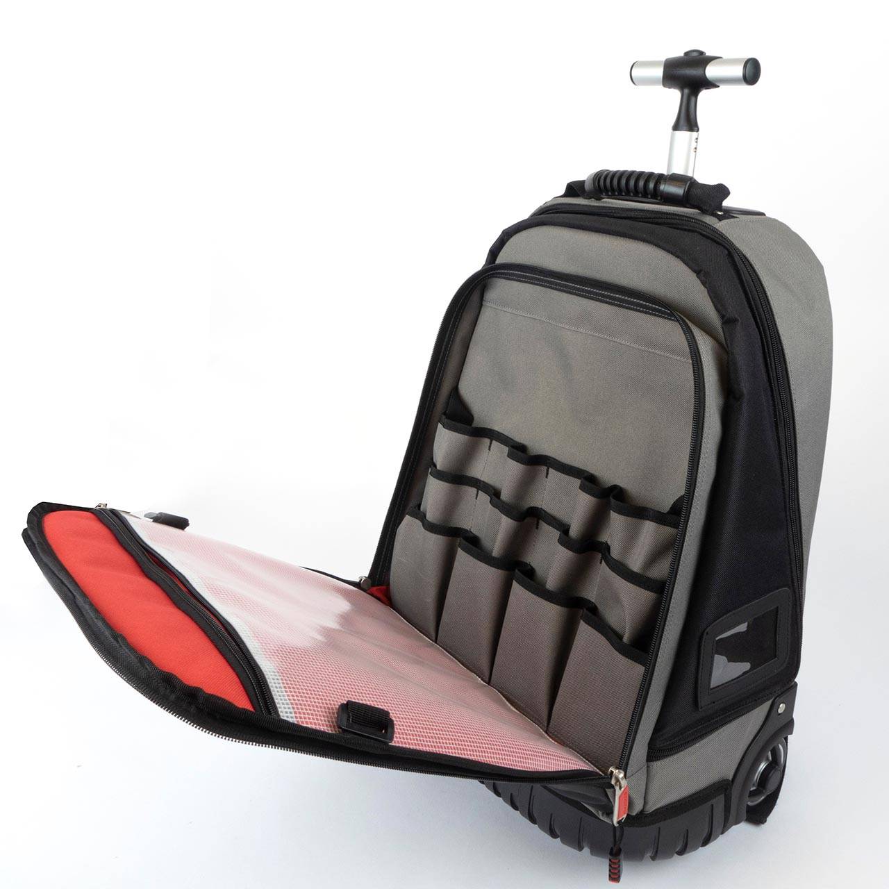 Rucksack-Trolley Plus, 39 Taschen und Halter, wasserdicht und bruchsicher