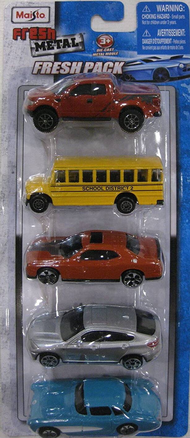 Maisto Toys - Fresh Metal 5-er Set Modellautos, 7,5cm (6-fach sortiert) - Modellauto