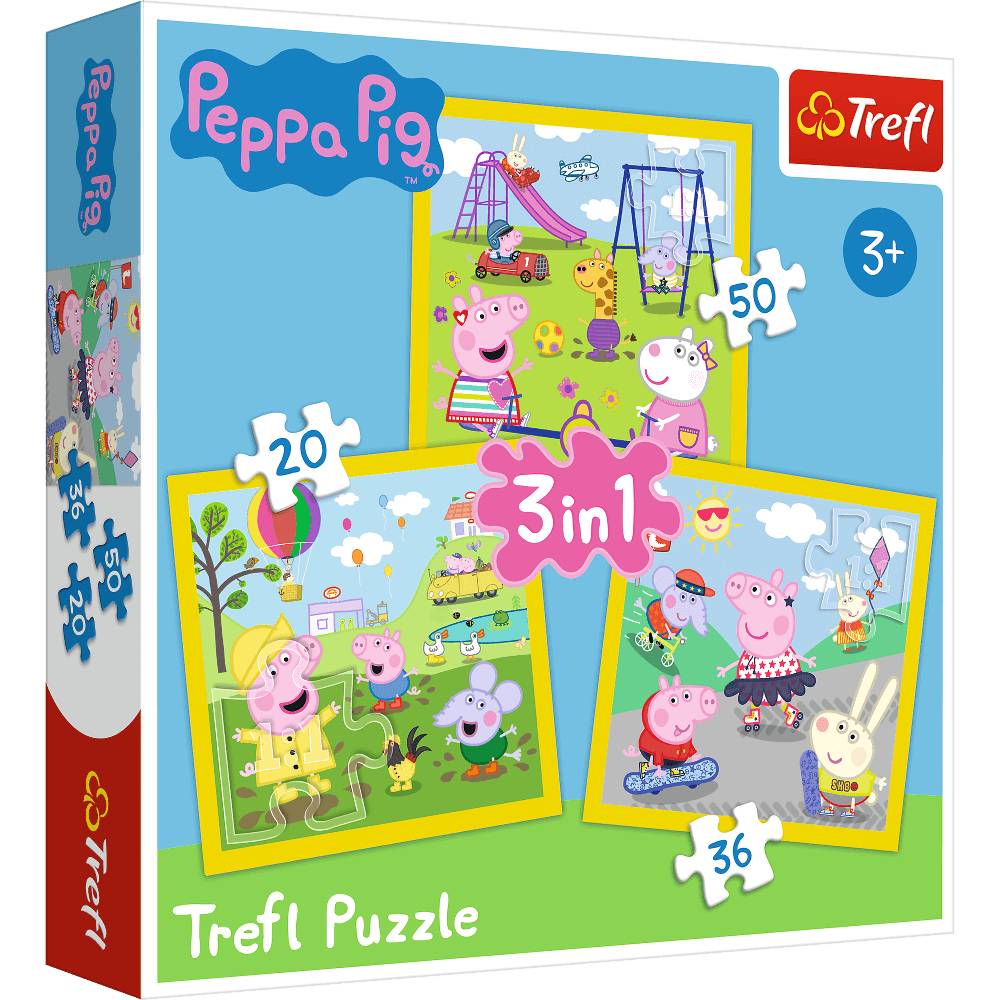 Peppa Pig Ein schÃ¶ner Tag - Puzzle 3in1 20-50 Teile
