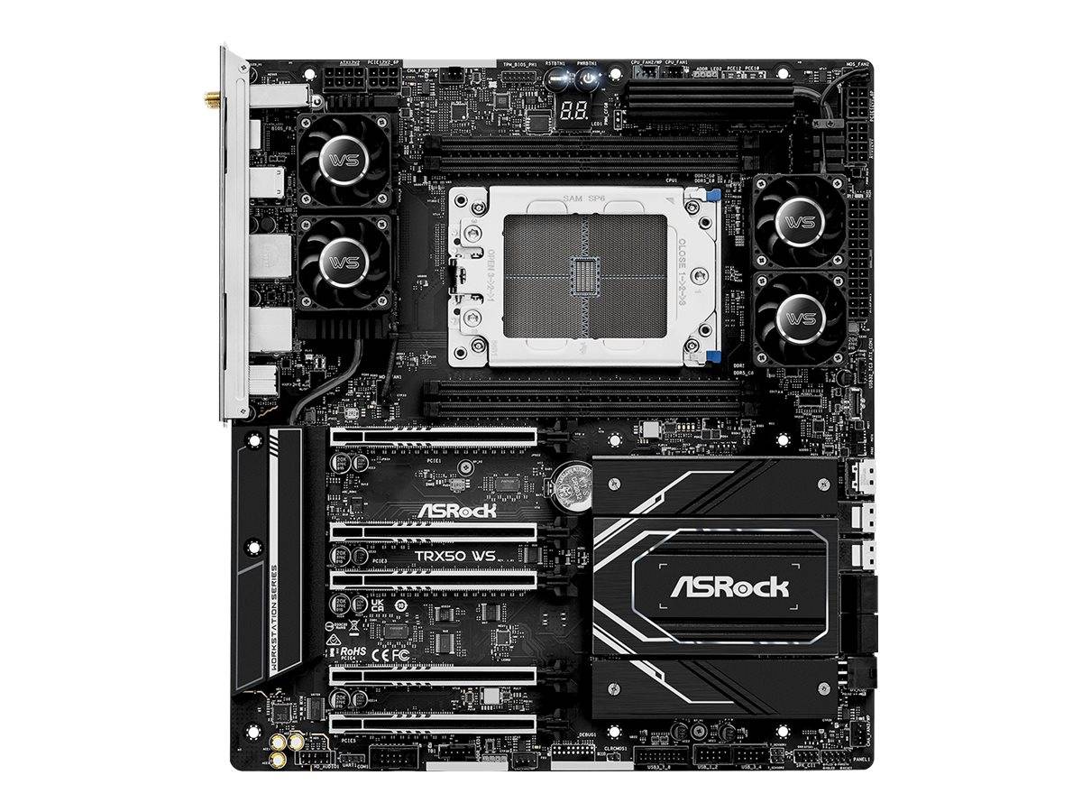 ASRock TRX50 WS - Motherboard - E-ATX - Socket sTR5 - AMD TRX50 Chipsatz - USB4, USB-C 3.2 Gen 2x2, USB 3.2 Gen 2, USB 3