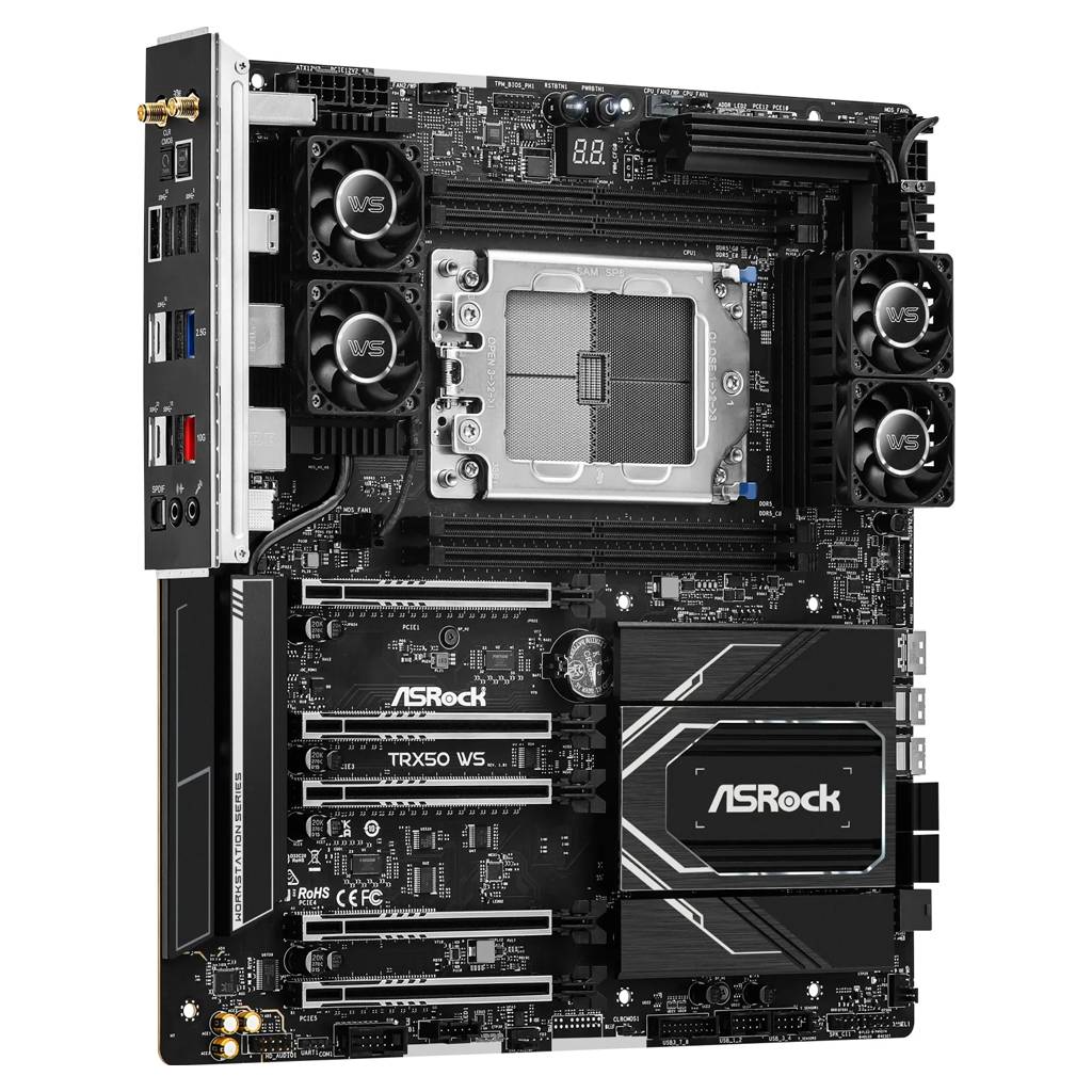ASRock TRX50 WS - Motherboard - E-ATX - Socket sTR5 - AMD TRX50 Chipsatz - USB4, USB-C 3.2 Gen 2x2, USB 3.2 Gen 2, USB 3