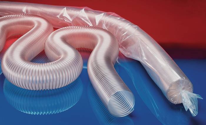 Absaugschlauch PROTAPE® PUR 331 FOOD(XLD)ID 80mm AD 88mm L.5m Biege-R.48mm