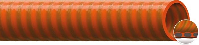Kunststoff-Saugschlauch QUADRIFLEX ID 110,0mm Orange AD 121,0mm 5,5mm L.30m