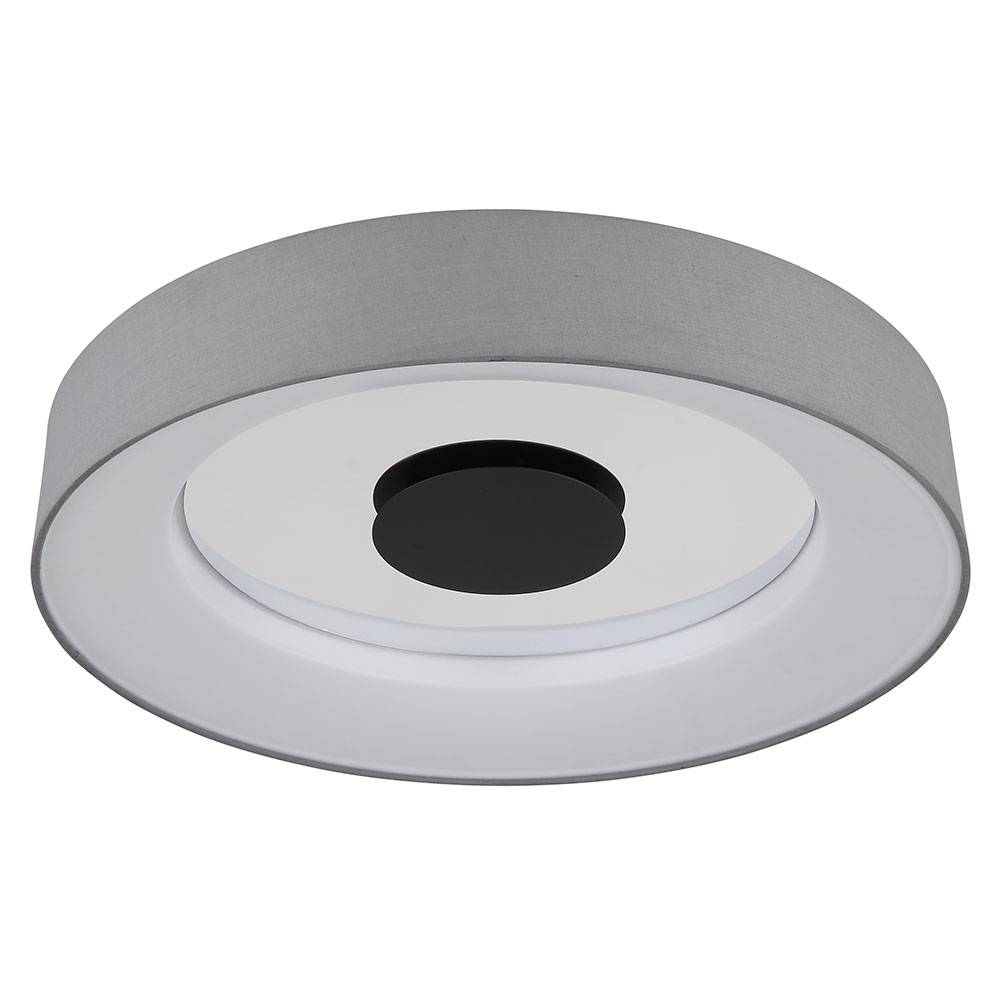 Deckenleuchte Deckenlampe Schirmleuchte Wohnzimmerlampe, Lautsprecher Fernbedienung CCT dimmbar, LED 40W 2000Lm warmweiß-tageslicht, DxH 46,8x9,8cm