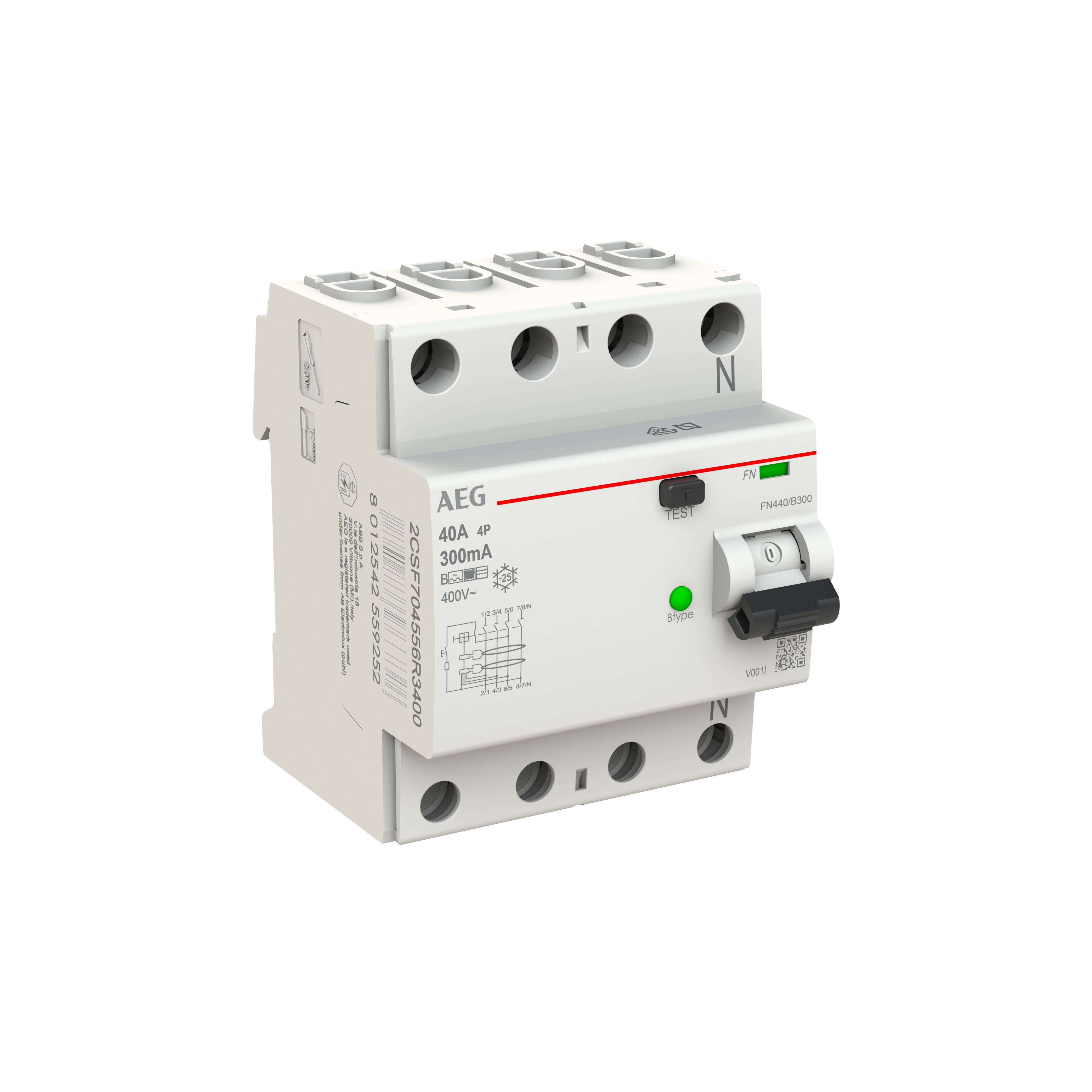 BUSCH JAEGER FI-Schutzschalter FN440/B300 4P Typ B 40A 300mA