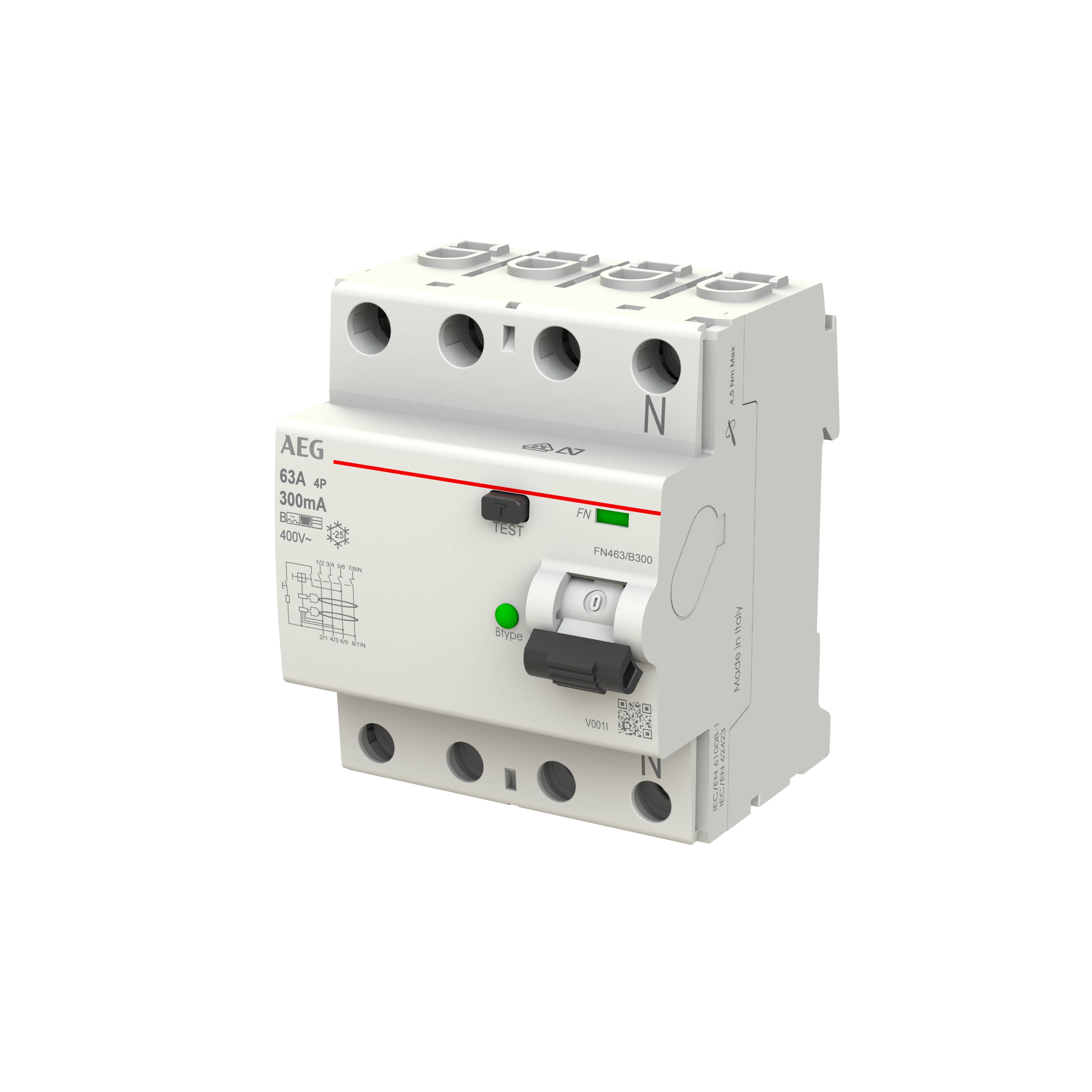 AEG FI-Schutzschalter FN463/B300 4P Typ B 63A 300mA