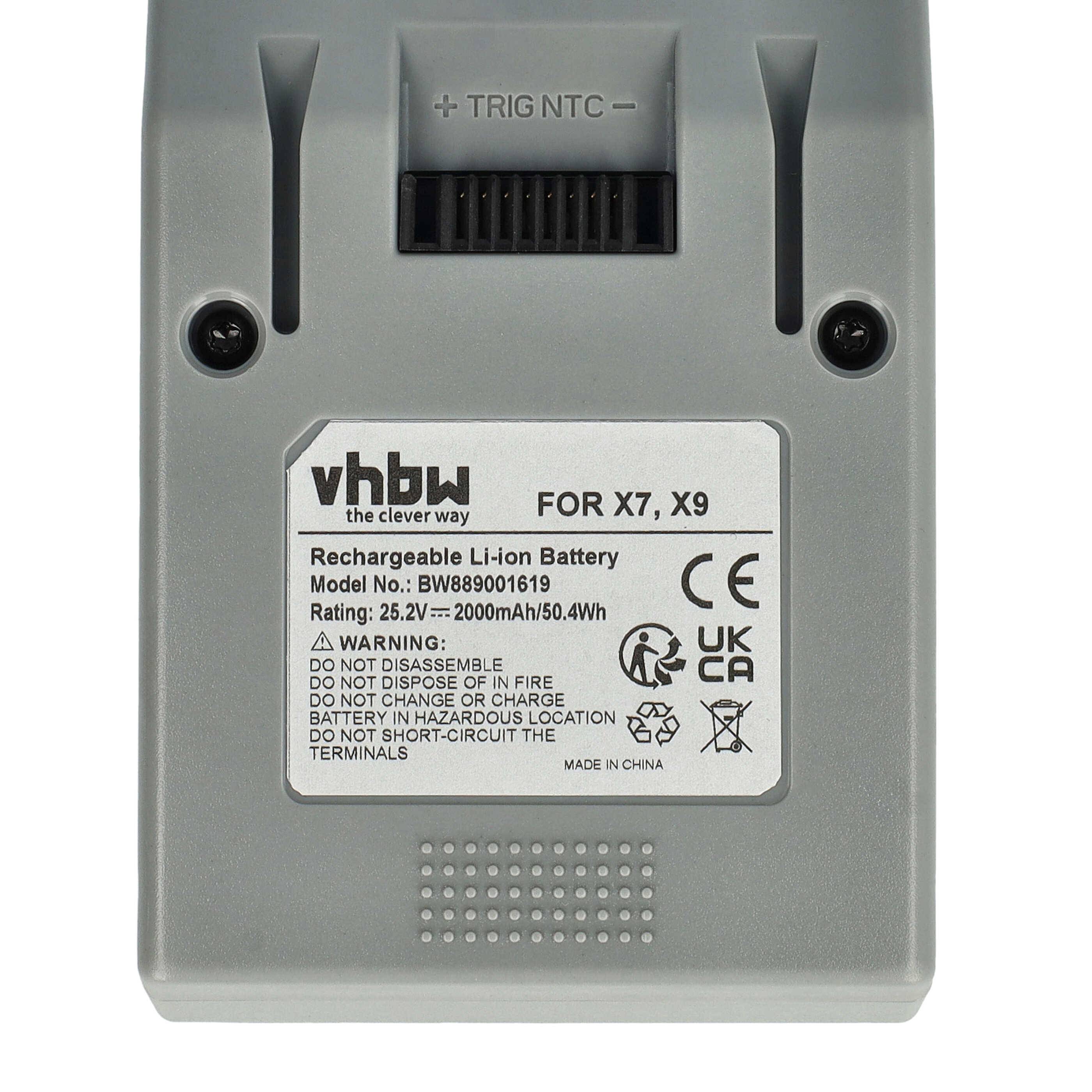 vhbw Akku Ersatz für Genius A28030, 28028 für Staubsauger (2000 mAh, 25,2 V, Li-Ion)