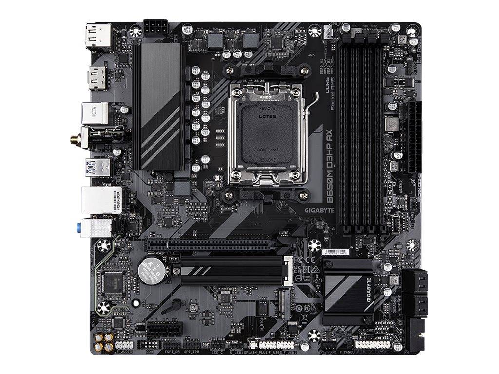 Gigabyte B650M D3HP AX - 1.0 - Motherboard - micro ATX - Socket AM5 - AMD B650 Chipsatz - USB 3.2 Gen 1, USB-C 3.2 Gen 1