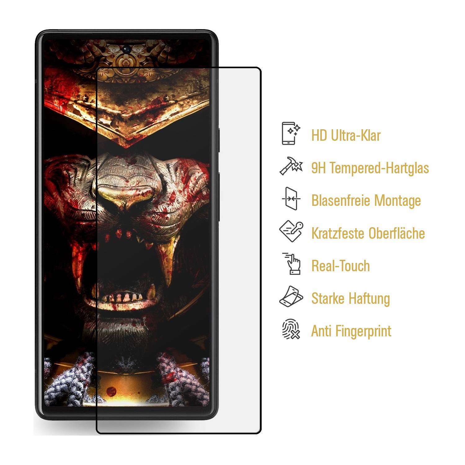 Kopie von 4x 9H Panzerhartglas für Google Pixel 8 Pro 3D KLAR Displayglas Schutzglas ECHTES Tempered Panzerglas Glasfolie #1