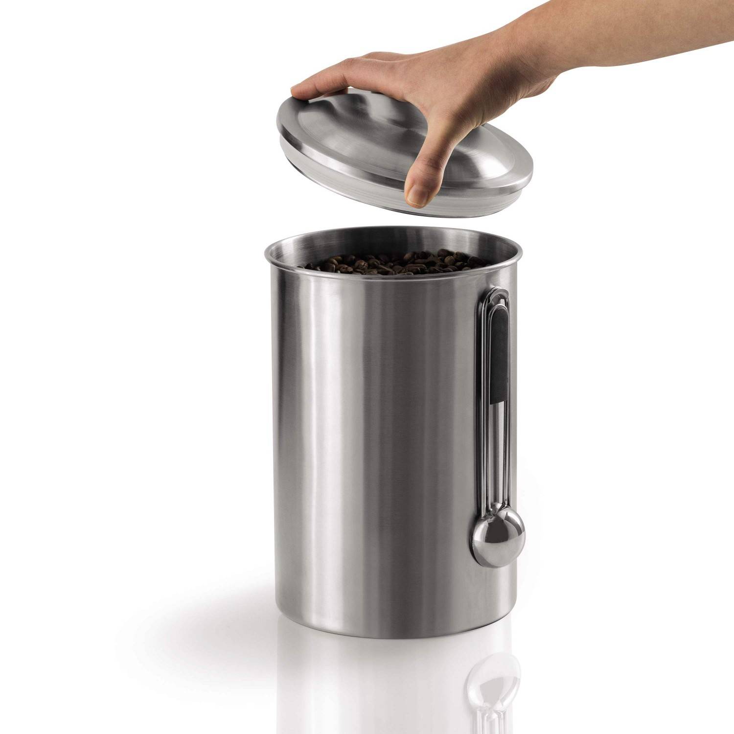 Kaffeedose Edelstahl 1kg Behälter mit Löffel