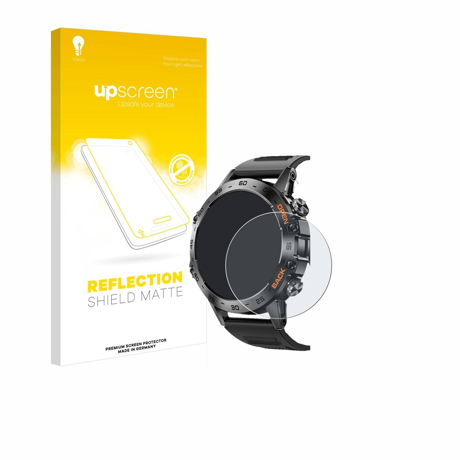upscreen Reflection Shield Matt Schutzfolie für Lemfo Smartwatch