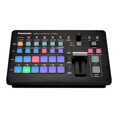 PANASONIC AV-HSW10 - Kompakter IP Live Switcher (3G-SDI & HDMI | Multiviewer | 2x Keyer | Frame Sync)