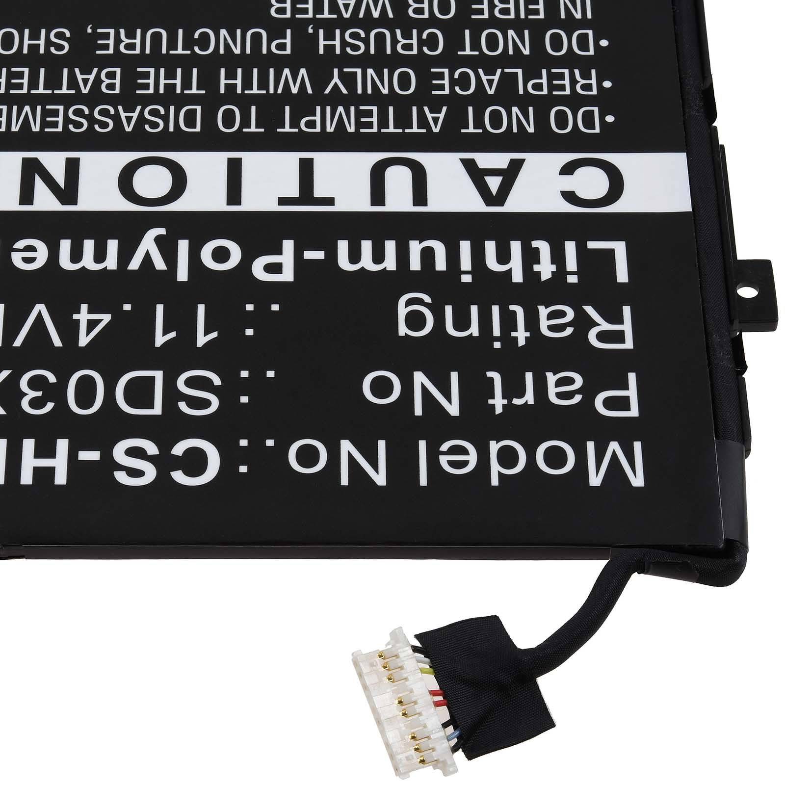 Powery Akku für Laptop HP Chromebook 13 G1-W0T01UTR, 11,4V, Li-Polymer