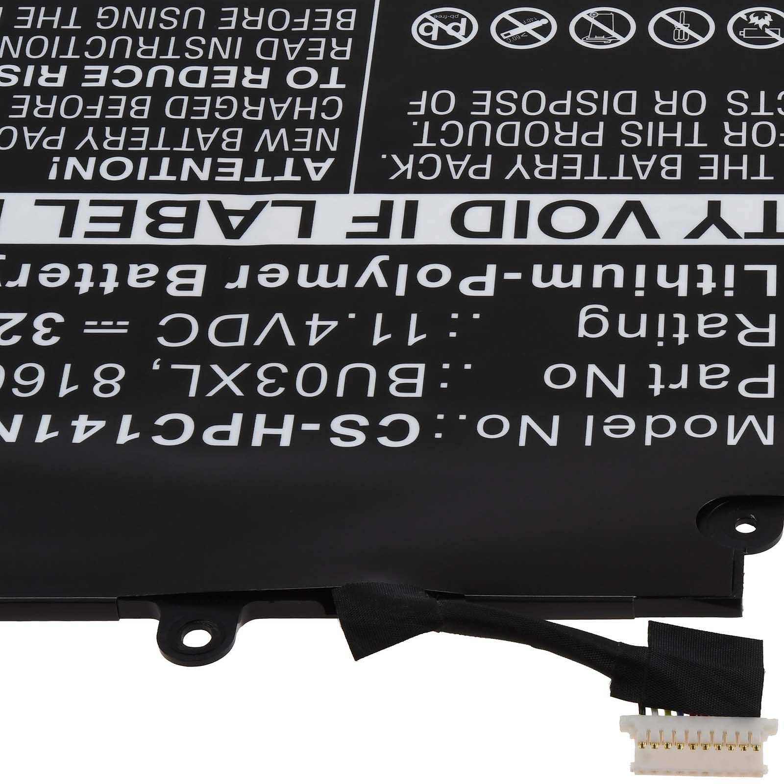 Powery Akku für Laptop HP 14-AK010NR, 11,4V, Li-Polymer