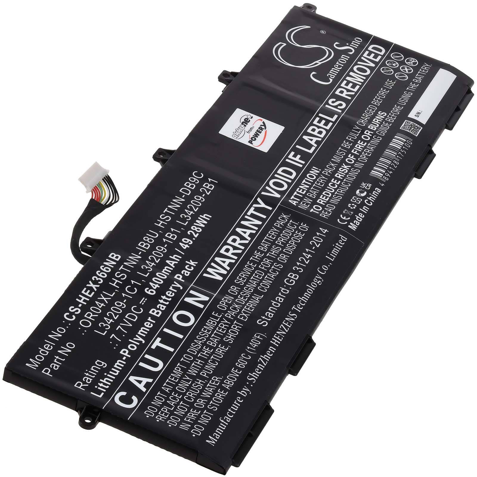 Powery Akku kompatibel mit HP Typ L34209-2B1, 7,7V, Li-Polymer