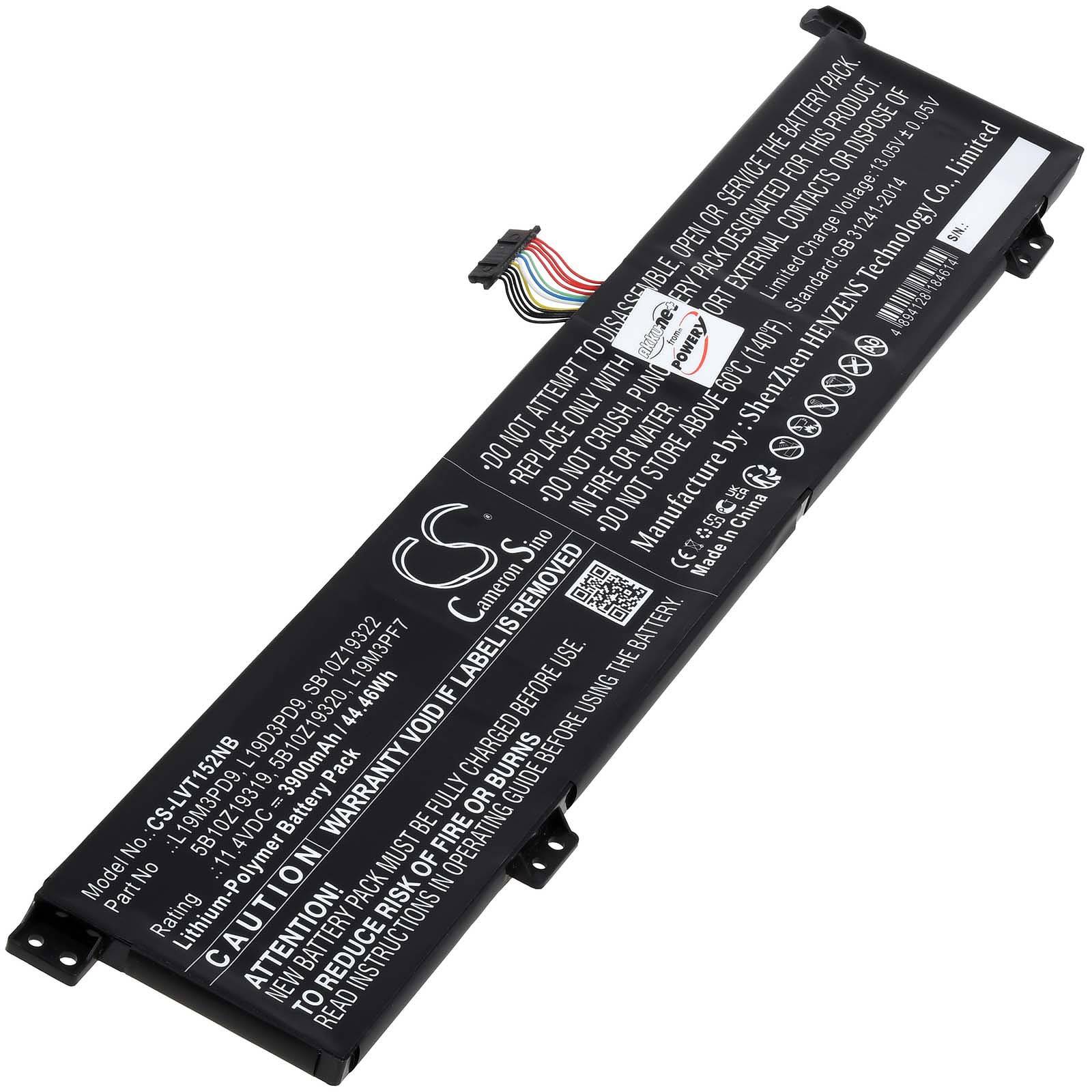 Powery Akku passend für Laptop Lenovo ThinkBook 15p G2 ITH 21B10007PH, Typ L19M3PF7, 11,4V, Li-Polymer
