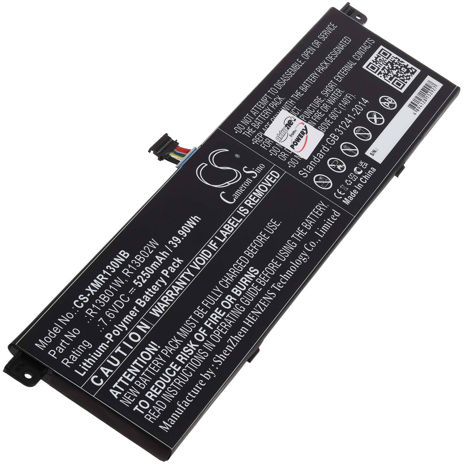 Powery Akku für Laptop Xiaomi Mi Air 13.3 2018, 7,6V, Li-Polymer