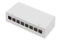 DIGITUS Desktop Modular Patch Panel, geschirmt, 8-Port - Grau