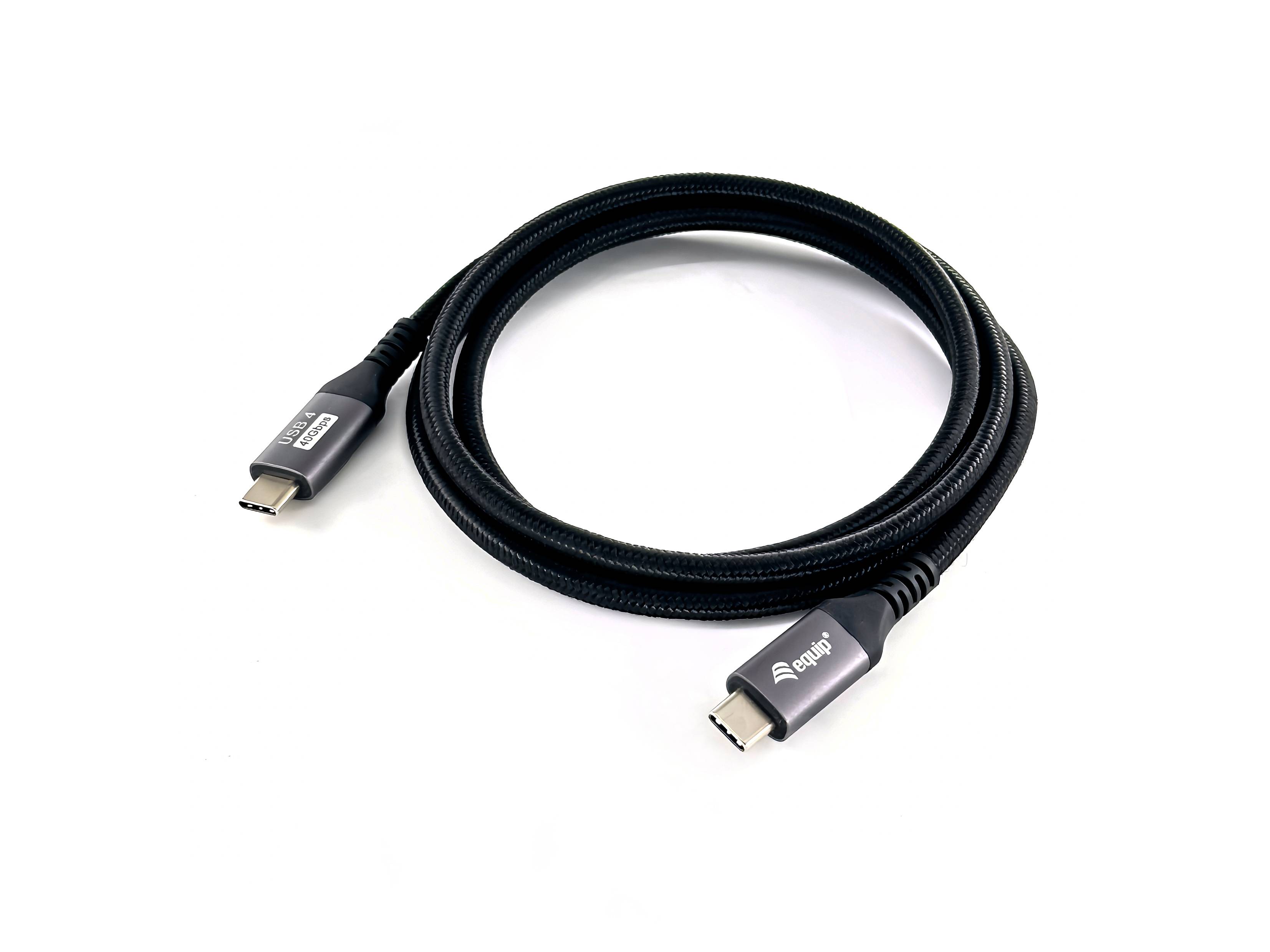 Equip Kabel USB-C4.0->C Gen3 PD240W St/St 2.00m schwarz