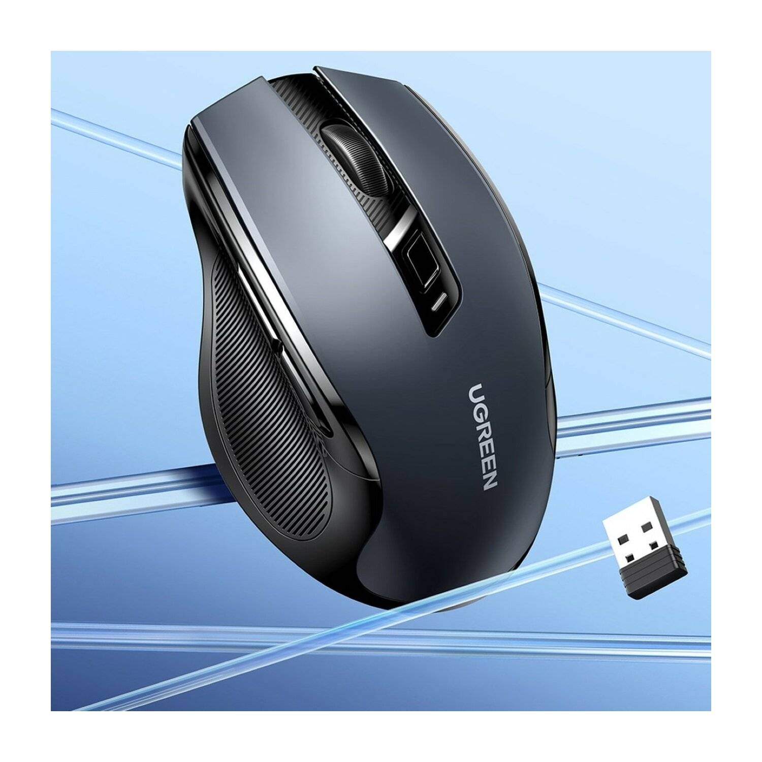 Ugreen Optische USB-Funkmaus 2,4 GHz 4000 DPI schwarz