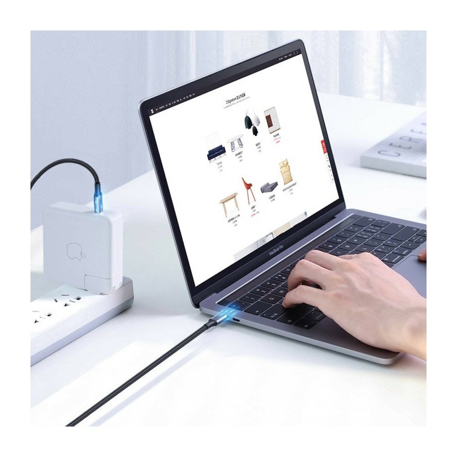 Ugreen Kabel USB Typ C - USB Typ C 5 A 100 W Power Delivery Quick Charge 3.0 FCP 480 Mbps Kabel grau 1m