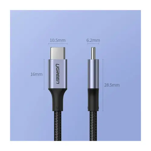 Ugreen Kabel USB Typ C - USB Typ C 5 A 100 W Power Delivery Quick Charge 3.0 FCP 480 Mbps Kabel grau 1m Ugreen Kabel USB Typ C - USB Typ C 5 A 100 W Power Delivery Quick Charge 3.0 FCP 480 Mbps Kabel grau 1m