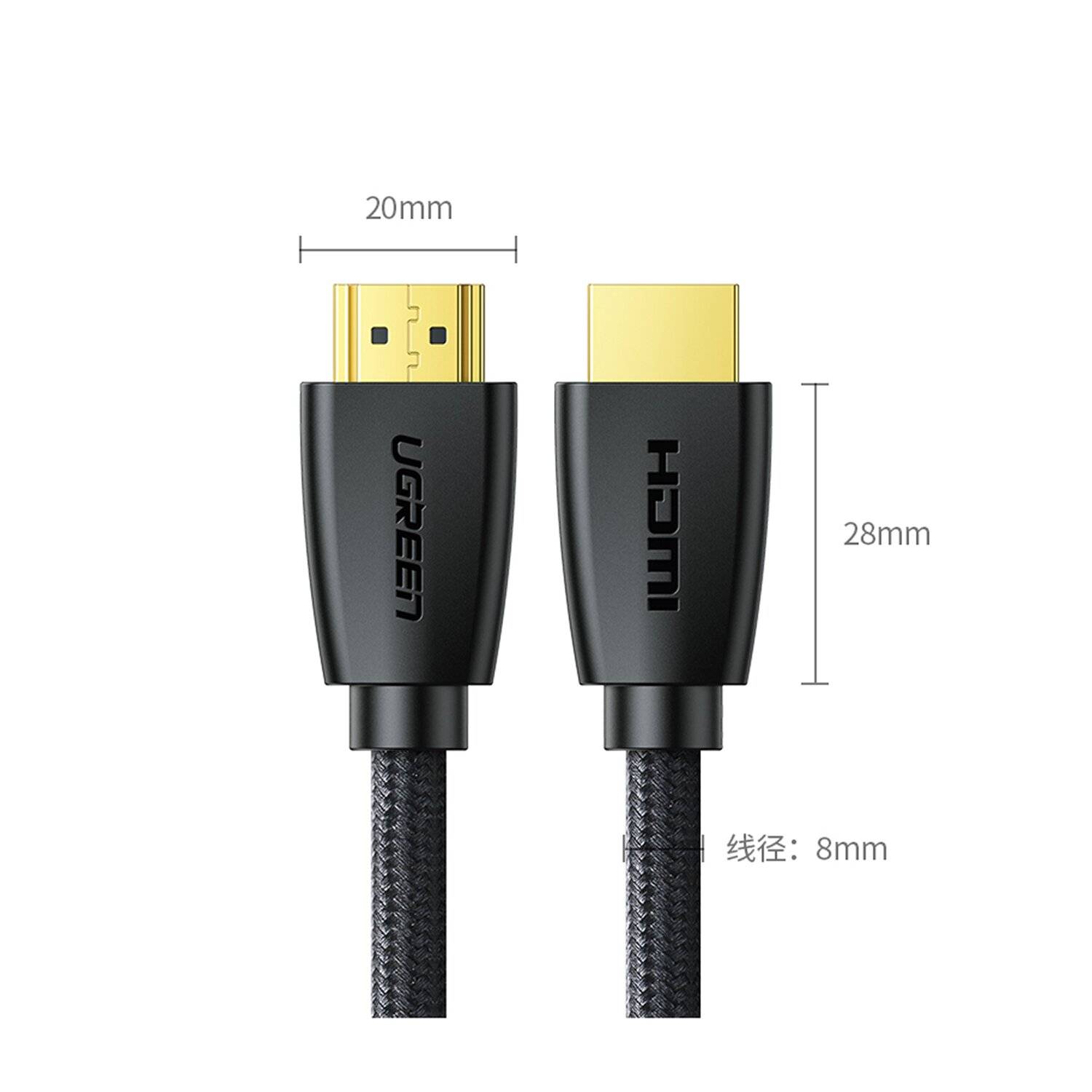 Ugreen HDMI 2.0 4K UHD Kabel schwarz 3m